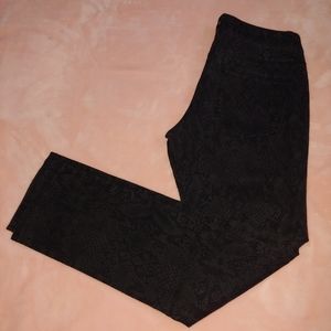 Black High Waisted Snake Skin Jeans